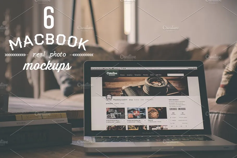 在家办公场景Macbook样机模板quot;In the house Iquot; mockups