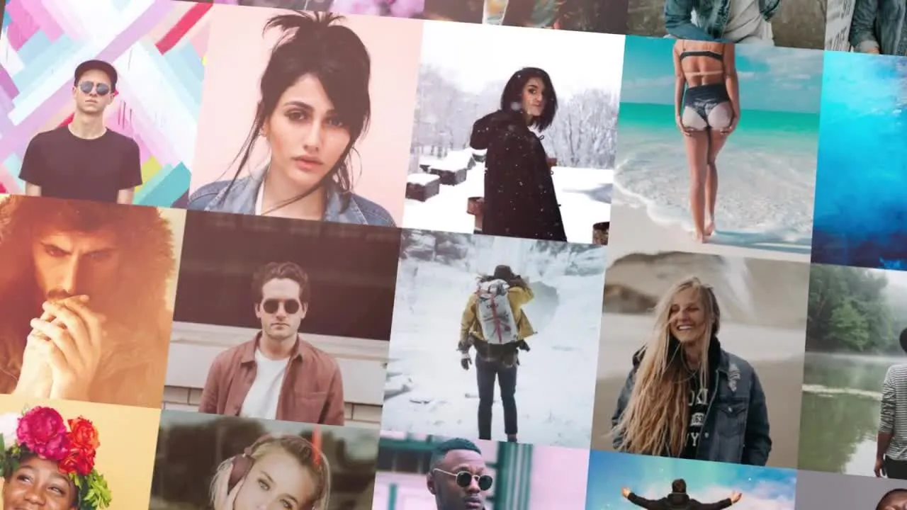 旅行照片展示转场过渡效果像素设计精选AE模板