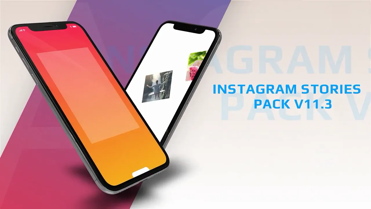 5个Instagram故事时尚家人照片像素设计精选AE模板