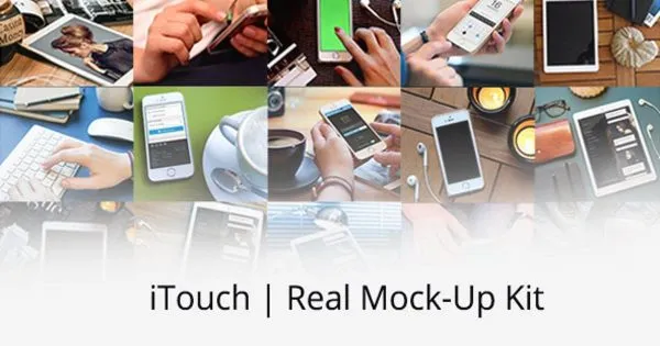 网站APP设计多设备动态展示样机像素设计精选AE模板 iTouch | Real Mock-Up Kit
