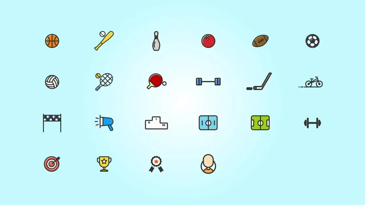 体育图标包像素设计精选AE模板