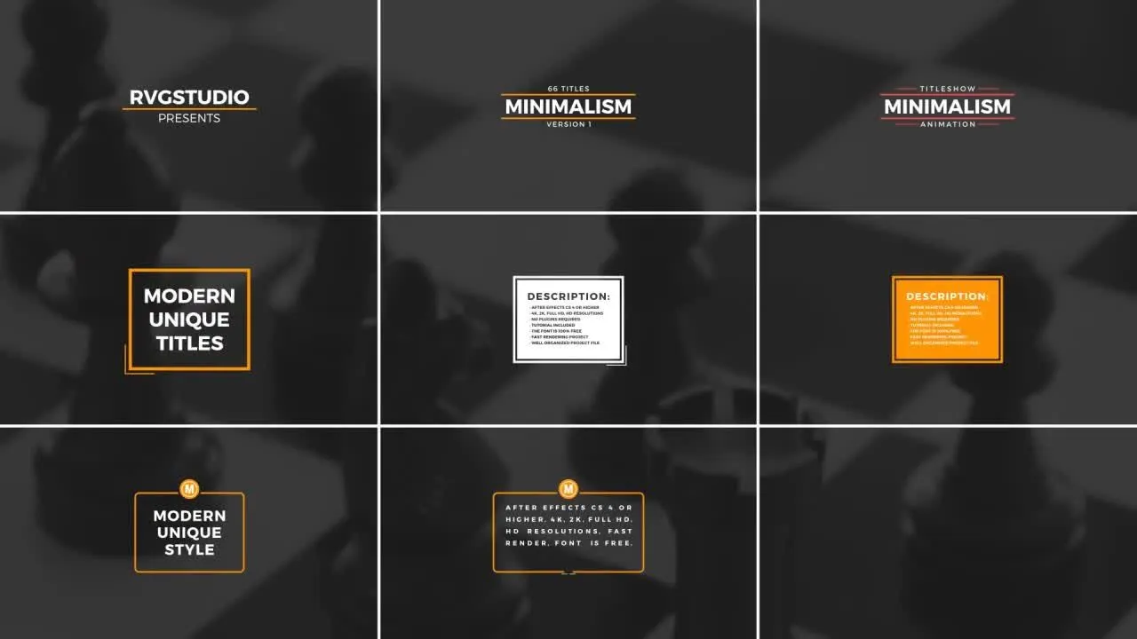 66个简单干净且富有创造力的动画全屏标题