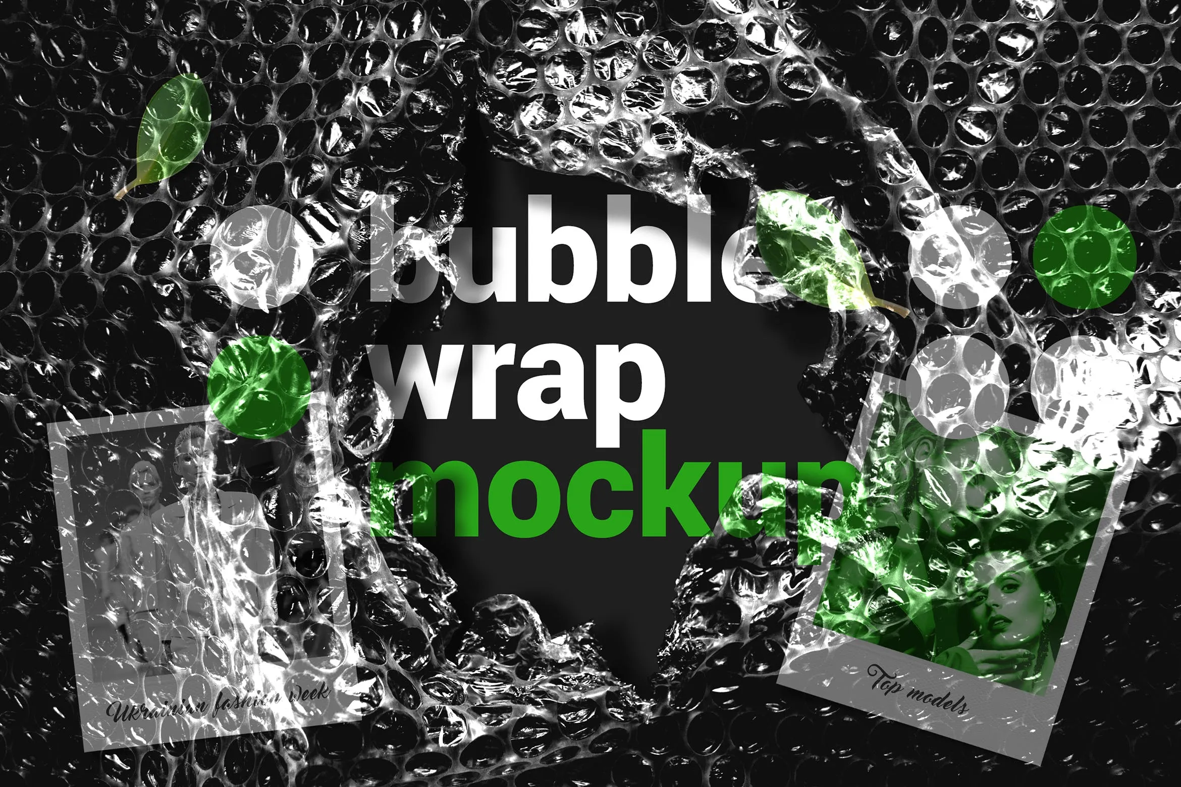 气泡薄膜包装设计效果图像素设计精选 Bubble Wrap Mockup
