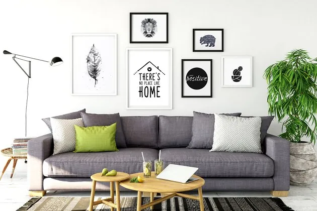 复古相框画框样机 Vintage Interior Frame Mockup