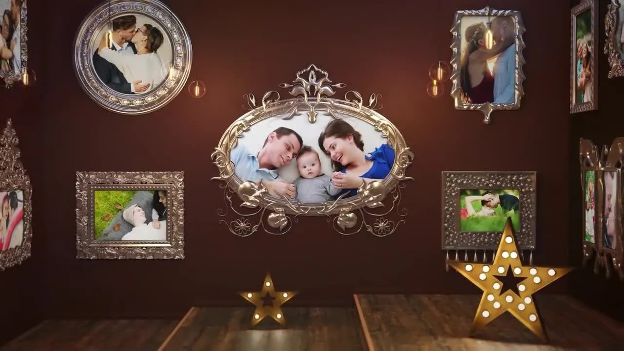 清新浪漫婚礼照片相册片头像素设计精选AE模板