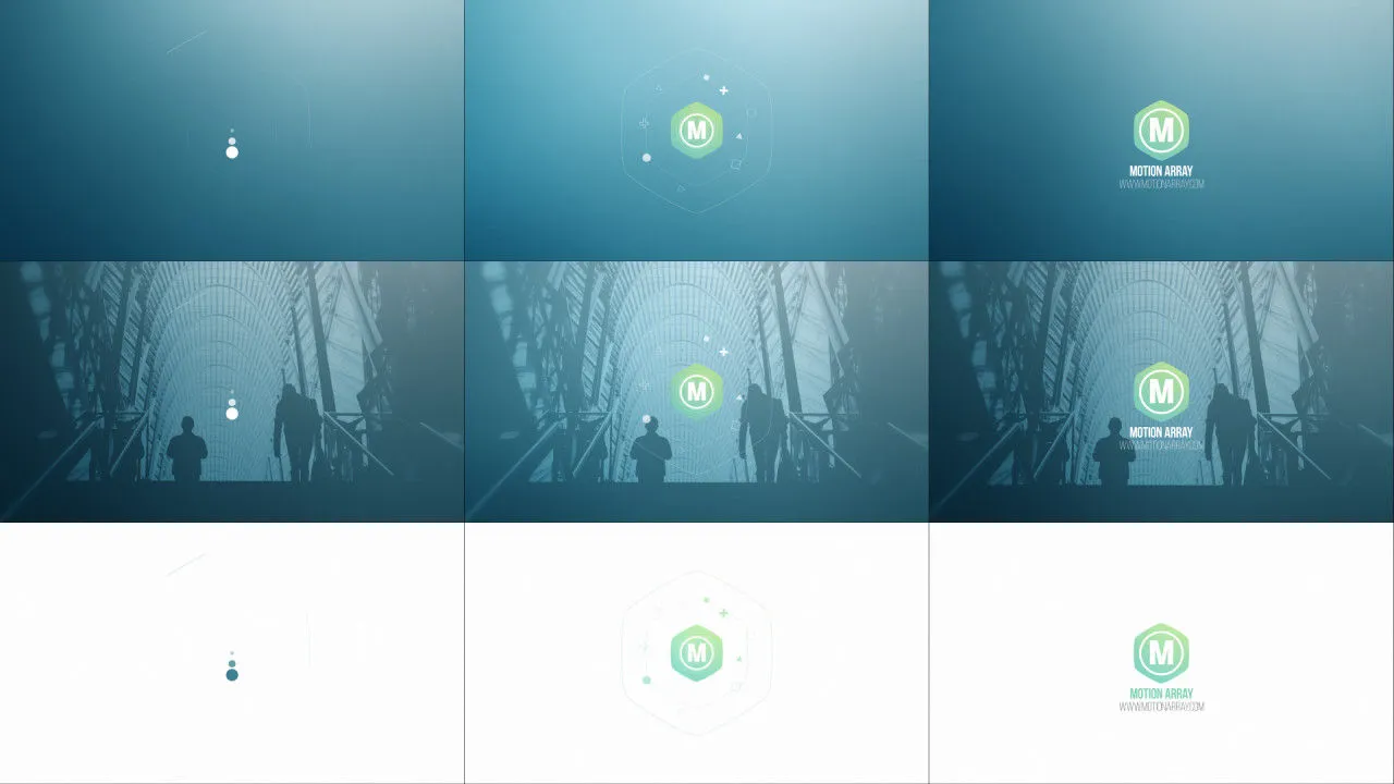 6个版本的徽标动画介绍包像素设计精选AE模板