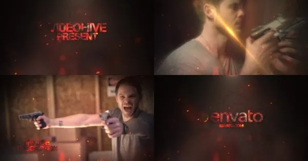 动作电影预告片视频像素设计精选AE模板 Action Trailer