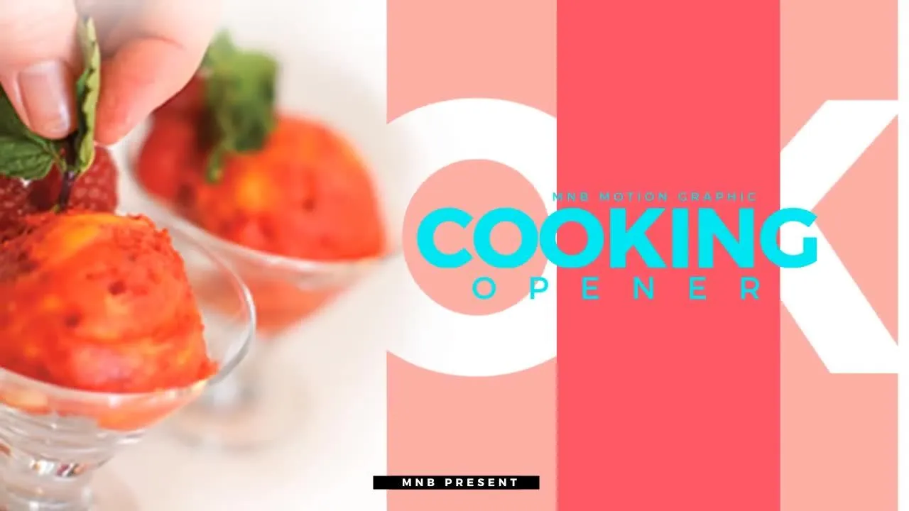 时尚新颖流畅的餐厅宣传像素设计精选AE模板