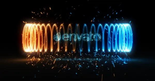 未来科技漩涡光圈粒子特效logo演示像素设计精选AE模板 Futuristic Vortex Reveal