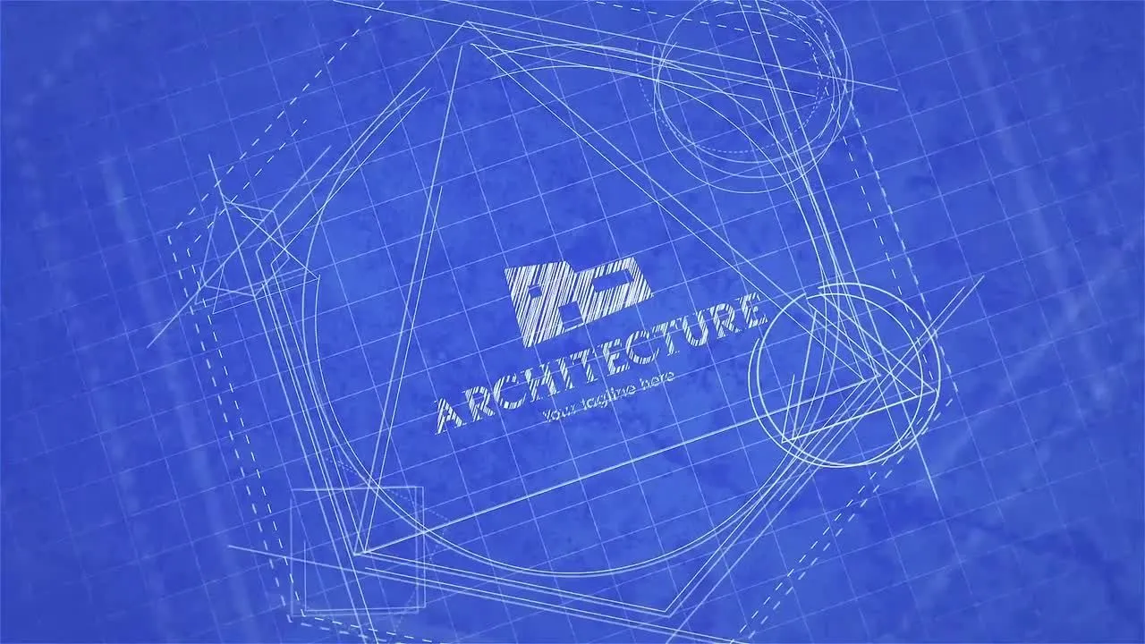 动态动画线条蓝图标识像素设计精选AE模板