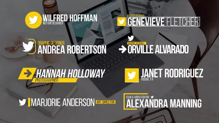 8个现代下三分之一标题像素设计精选AE模板