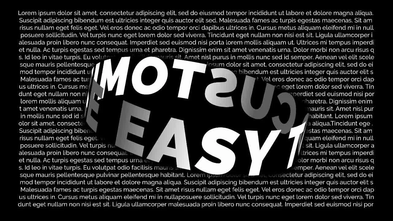 黑白色标题全屏动画像素设计精选AE模板