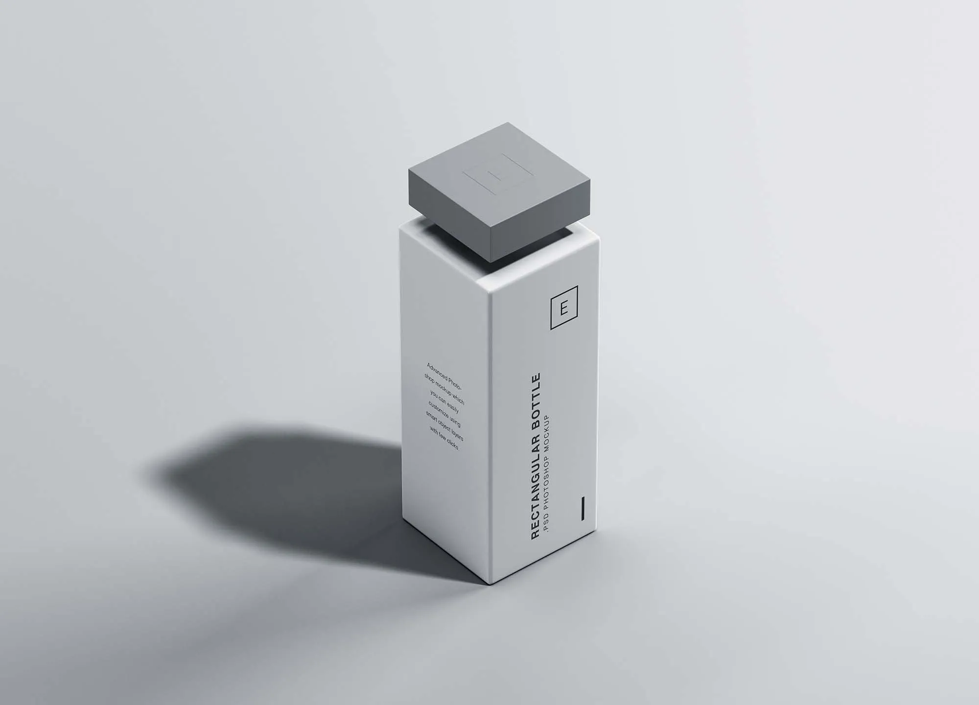 矩形哑光风格香水瓶/化妆品瓶外观设计图像素设计精选 Rectangular Matt Bottle Mockup