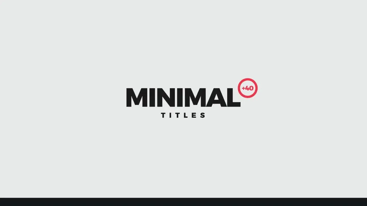 时尚现代的40个最小标题像素设计精选AE模板