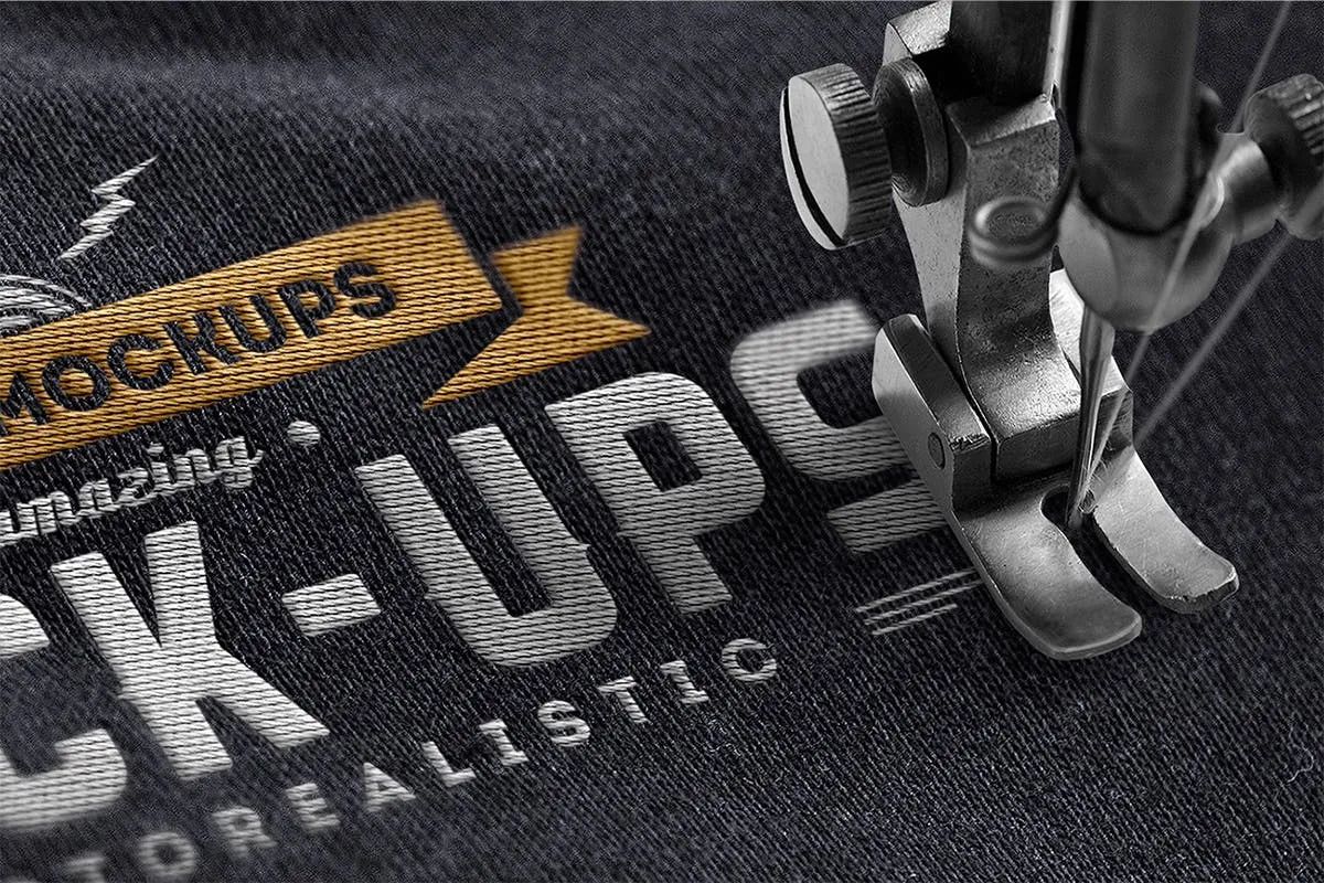 服装缝纫风格Logo样机v1 Logo Mock-Ups / Vol.1