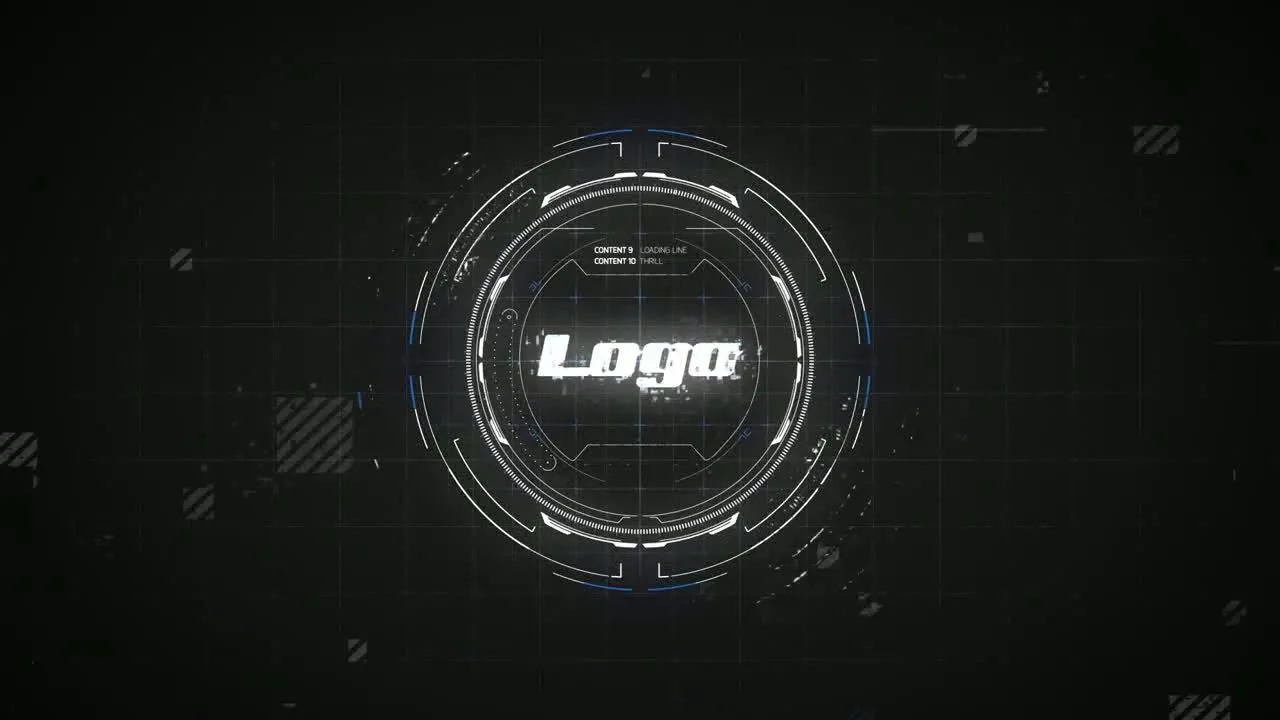 复杂的动画数字HUD标志显示像素设计精选AE模板