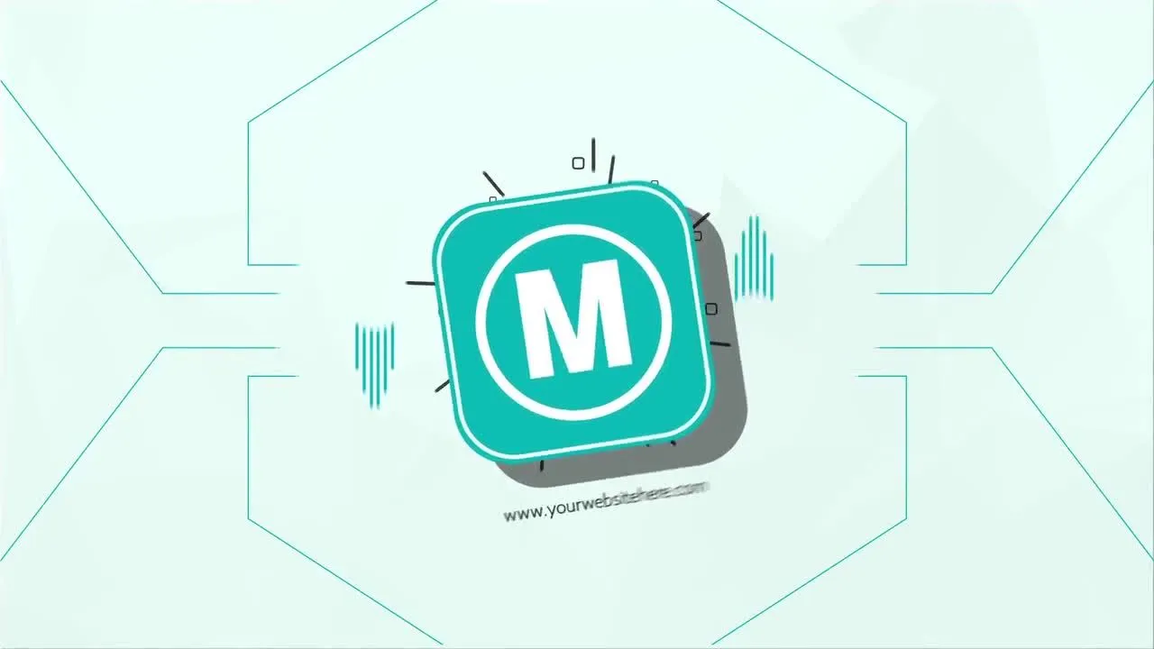 干净流畅简单动态动画徽标展示像素设计精选AE模板