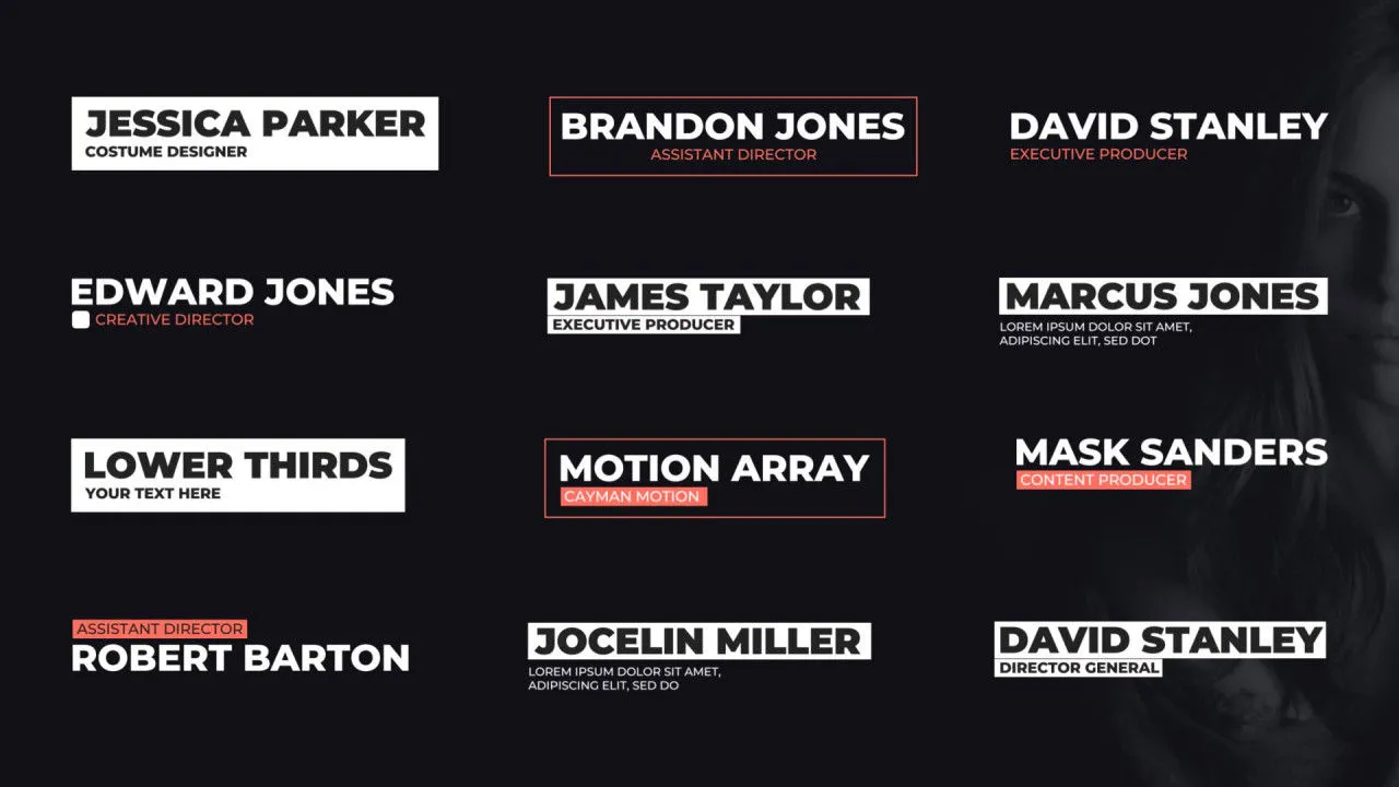 多功能下三分之一标题像素设计精选AE模板