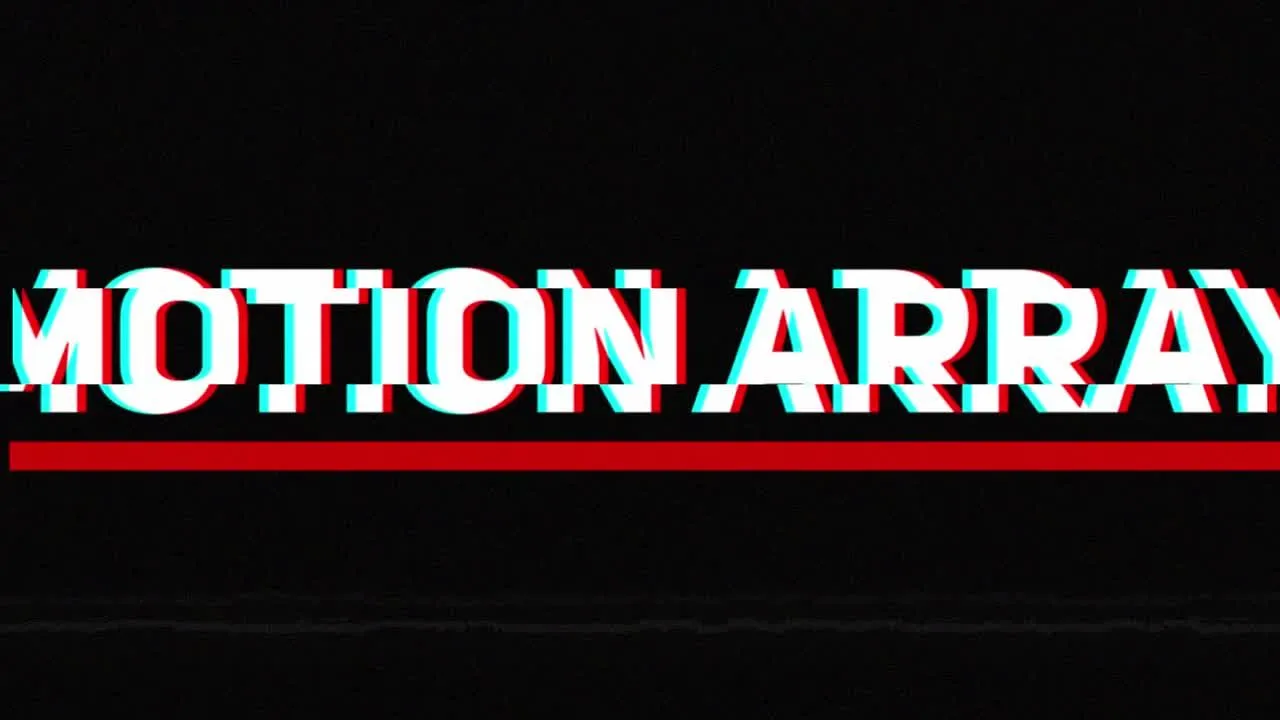 超现代活力时尚毛刺扭曲效果徽标显示像素设计精选AE模板