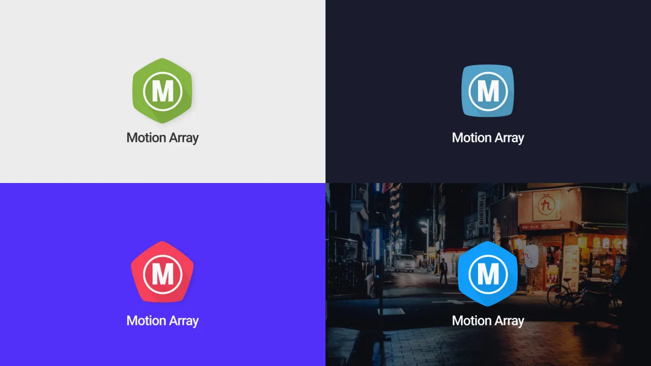 流畅徽标显示效果像素设计精选AE模板