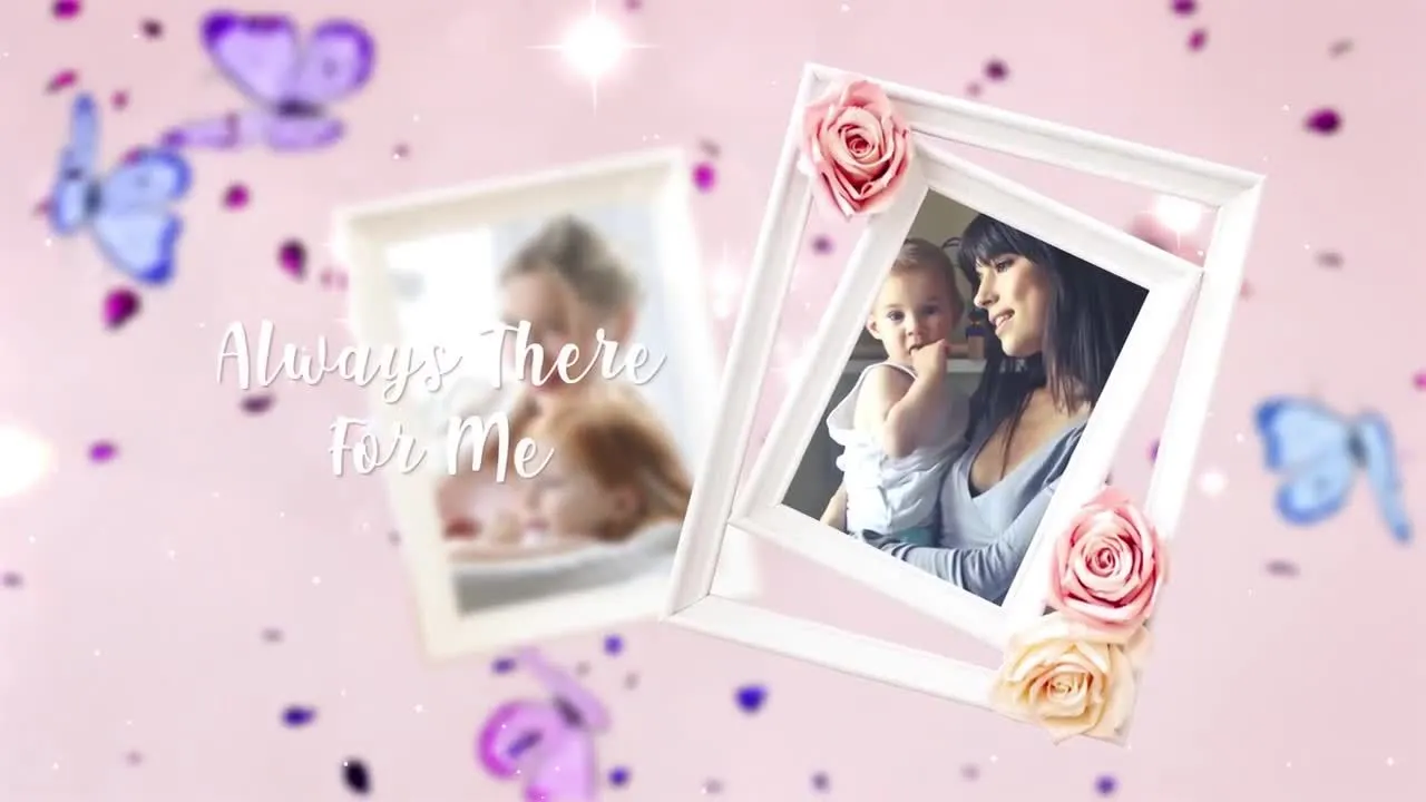 母亲节幻灯片像素设计精选AE模板