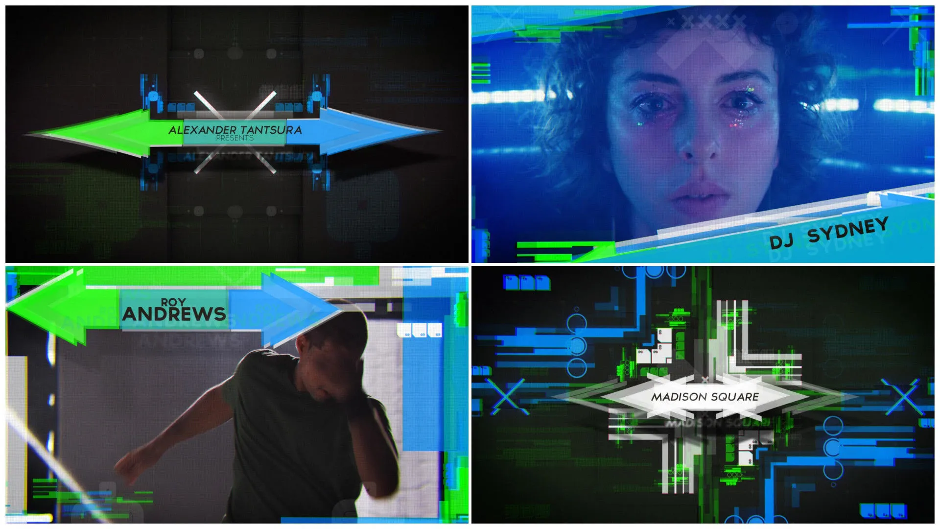 独特明亮活力的音乐促销像素设计精选AE模板