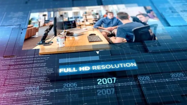 业务历史一种外观时尚设计新颖动画像素设计精选AE模板