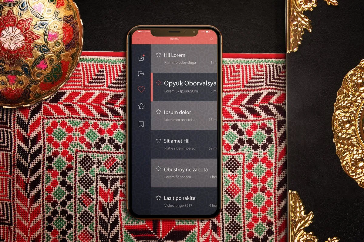 高端奢华场景iPhone X展示样机模板 Arabic iPhone X Mockup