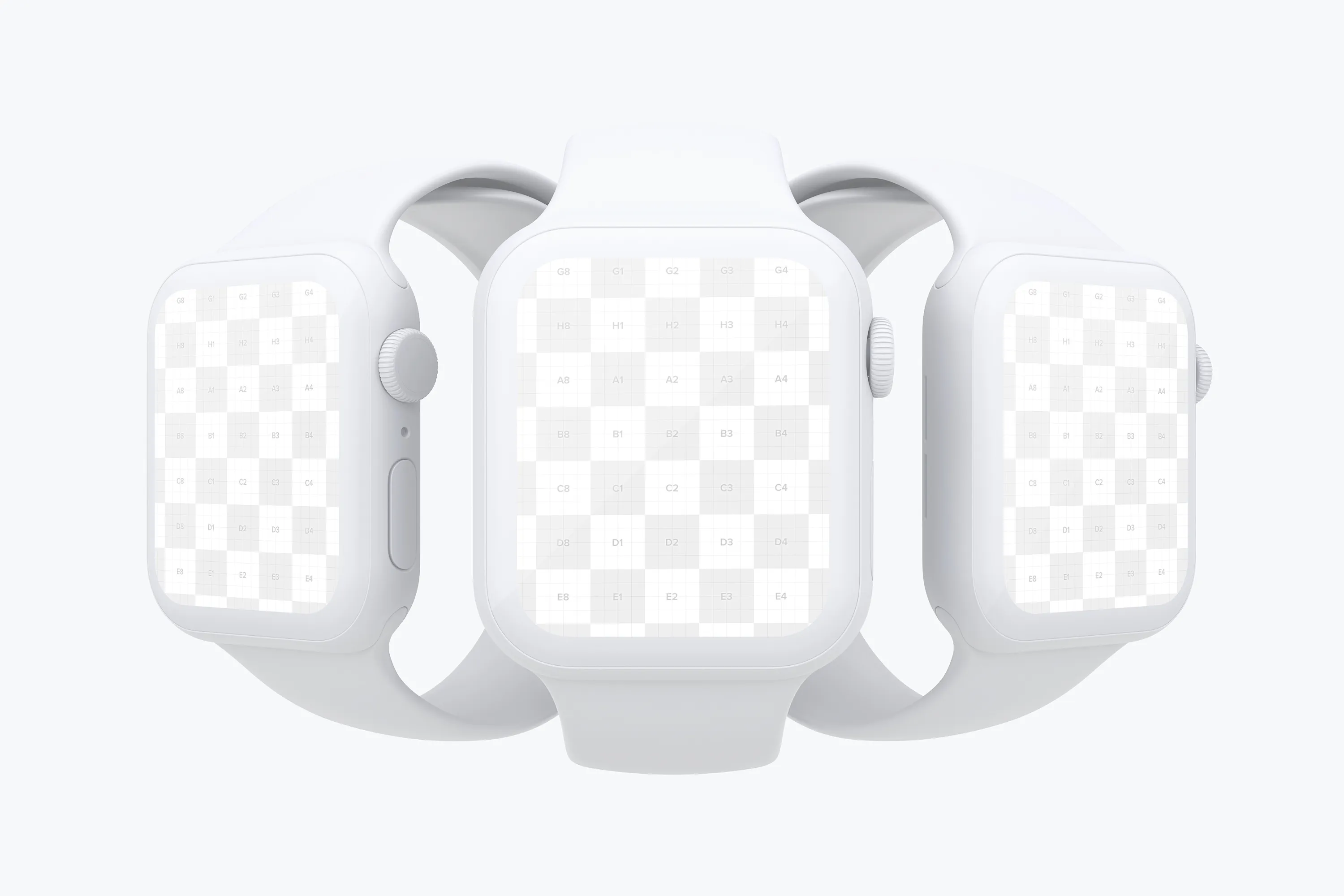 Apple Watch 4苹果手表UI界面设计效果图样机02 Clay Apple Watch Series 4 (44mm) Mockup 02