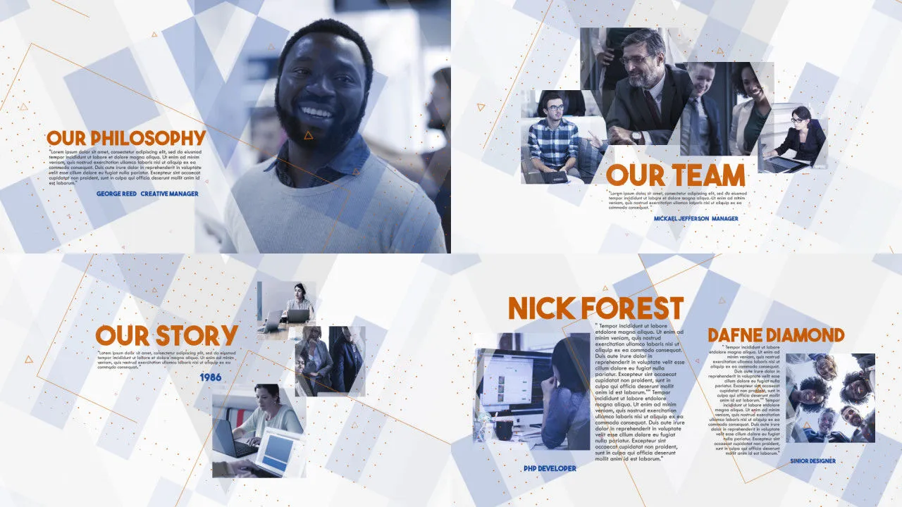 简洁新颖的企业介绍开场白像素设计精选AE模板