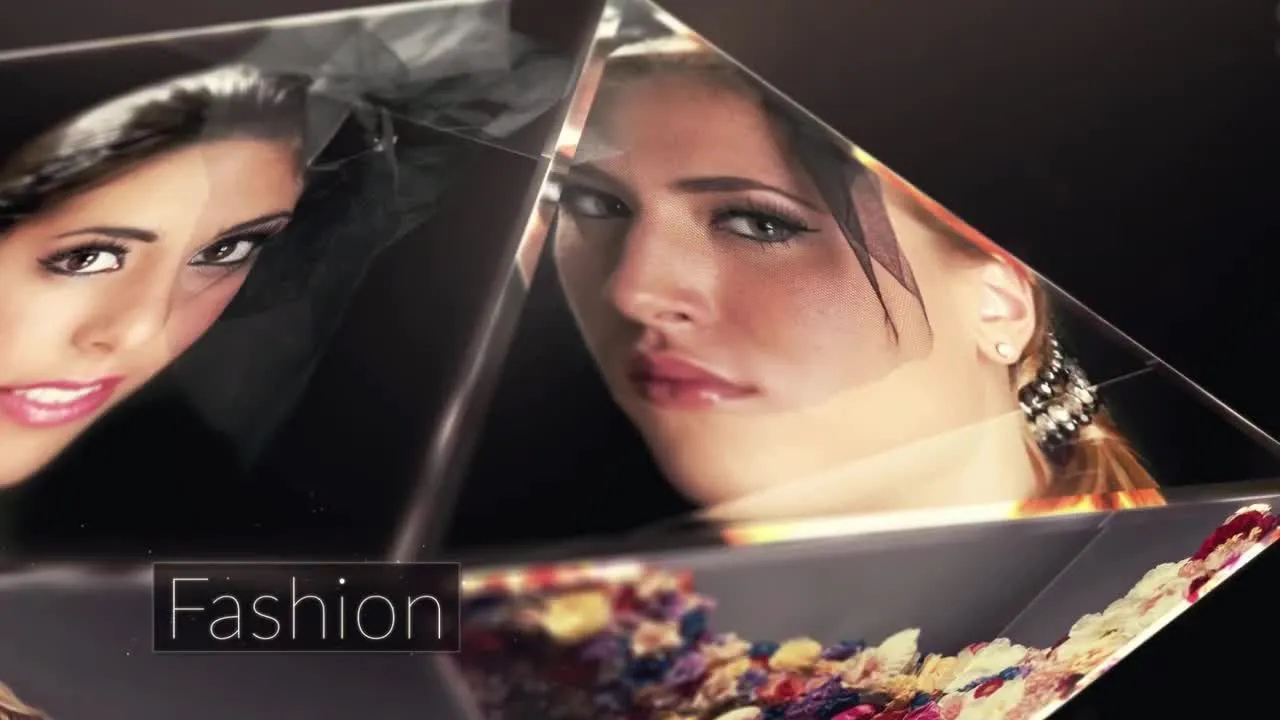 现代水晶幻灯片展示像素设计精选AE模板