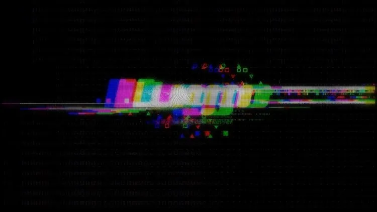 毛刺徽标像素设计精选AE模板