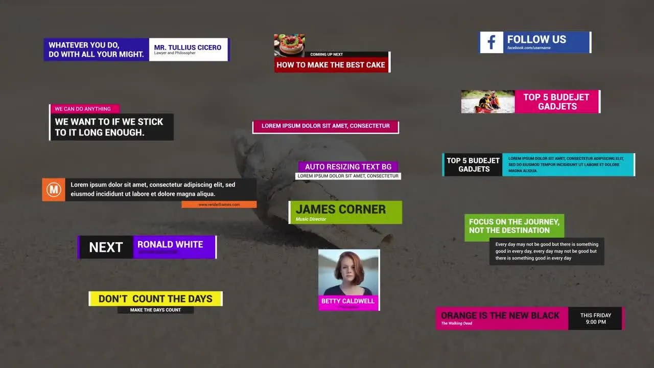 15个简单经典的社交媒体标题像素设计精选AE模板