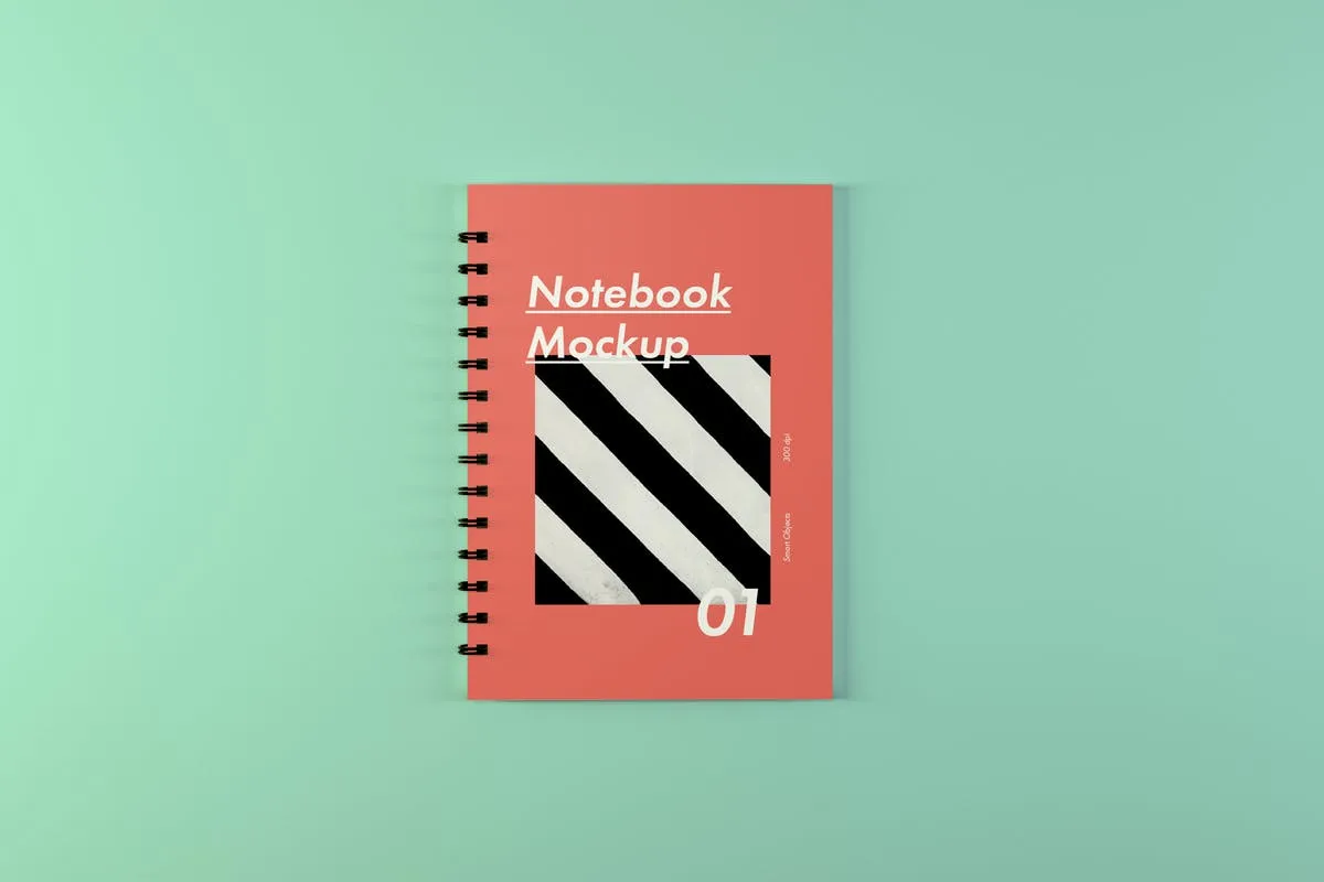 活页记事本封面设计效果图预览样机 Notebook Mockups
