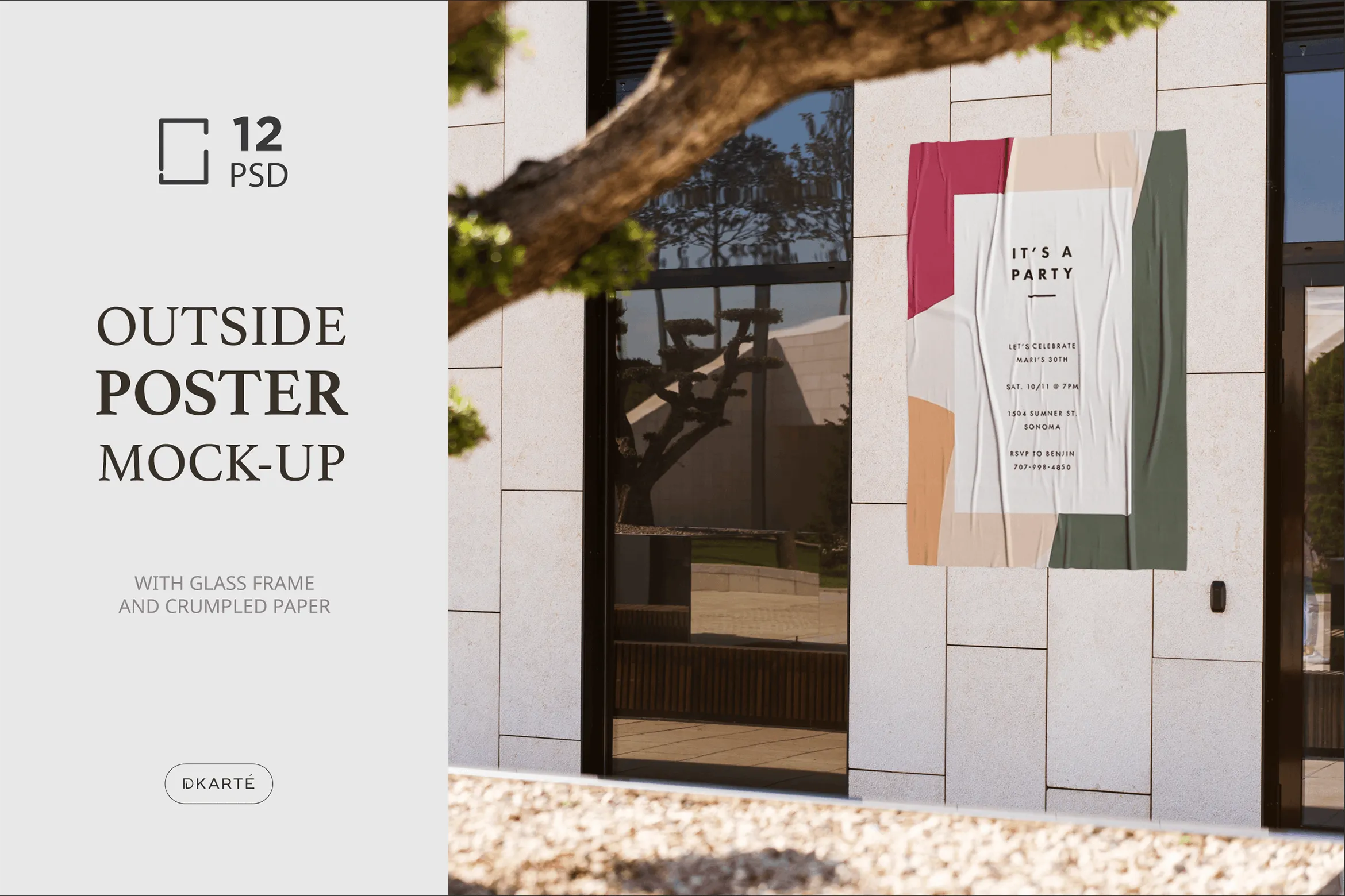 海报户外张贴效果展示样机像素设计精选 Outside Poster Mock-Up#8217;s