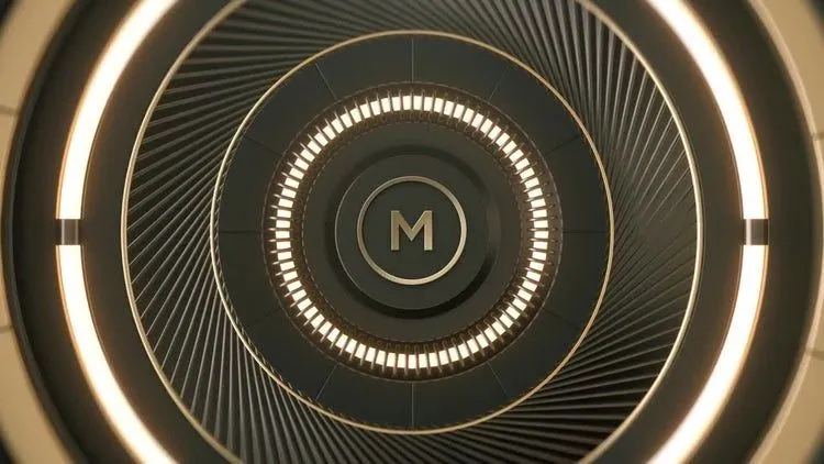 设计精美的金色标志展示ae模板