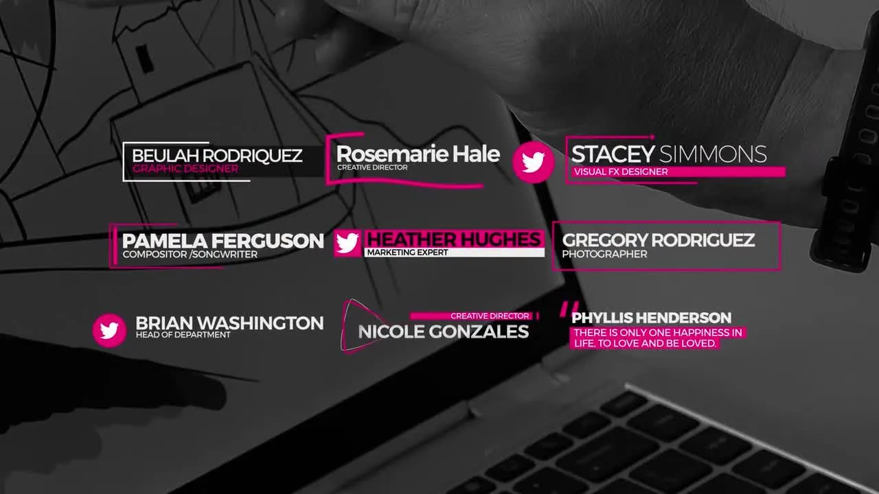 9个现代下三等分标题像素设计精选AE模板