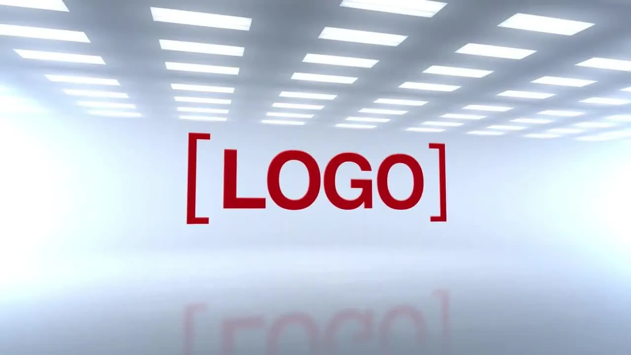 热烈能量的高科技天花板灯徽标显示像素设计精选AE模板