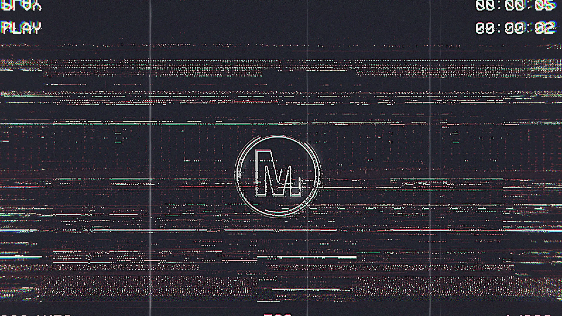酷炫的故障和扭曲VHS徽标效果ae模板