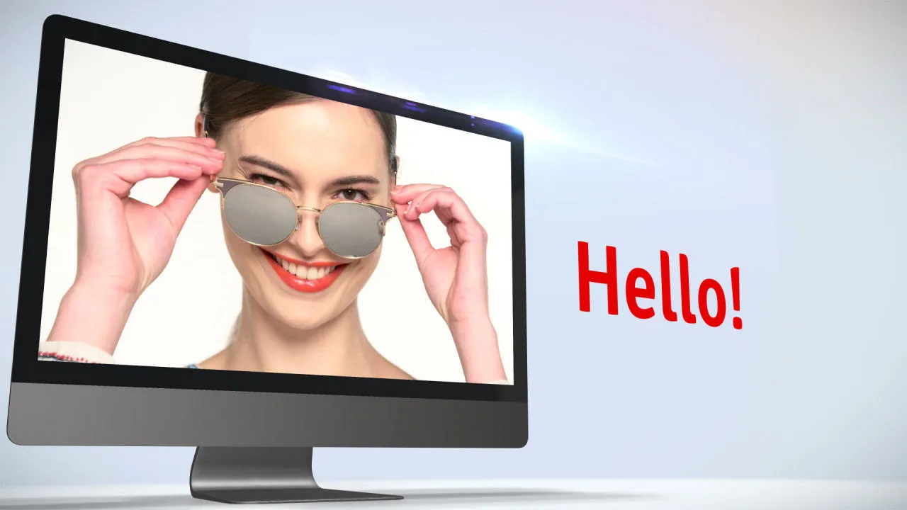 监视器屏幕上的4K展示柜像素设计精选AE模板