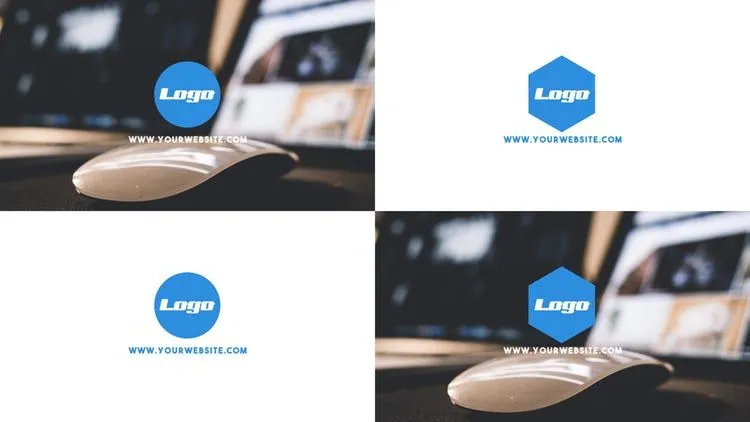 优雅的简易动画logo展示效果像素设计精选AE模板