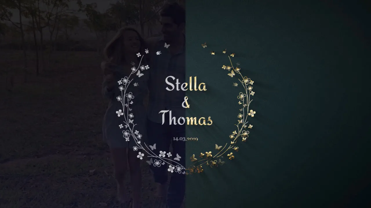 8个婚礼全屏标题动画像素设计精选AE模板