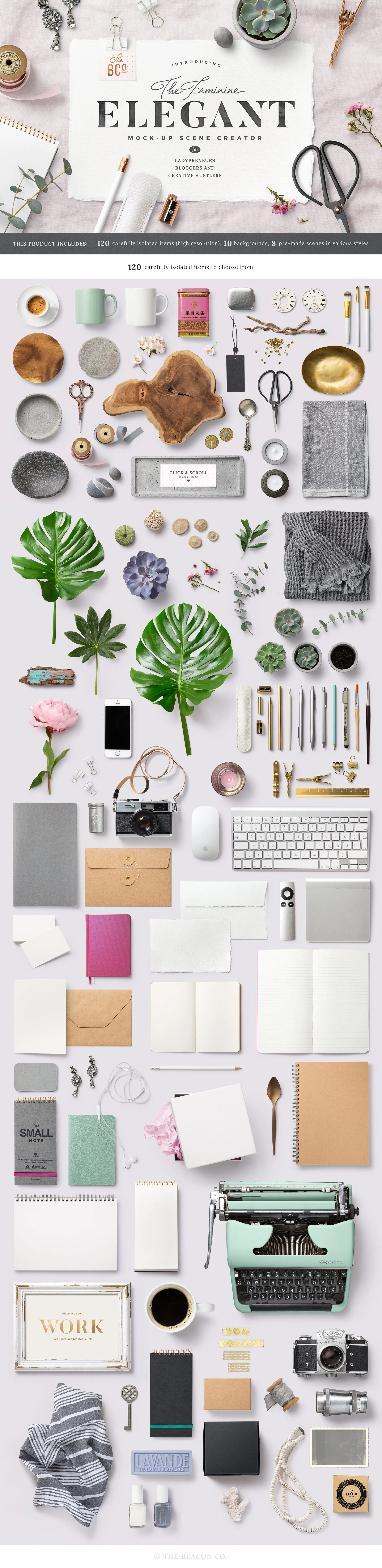 120+优雅女性化场景Mockups打包下载 3.2G [psd,jpg]