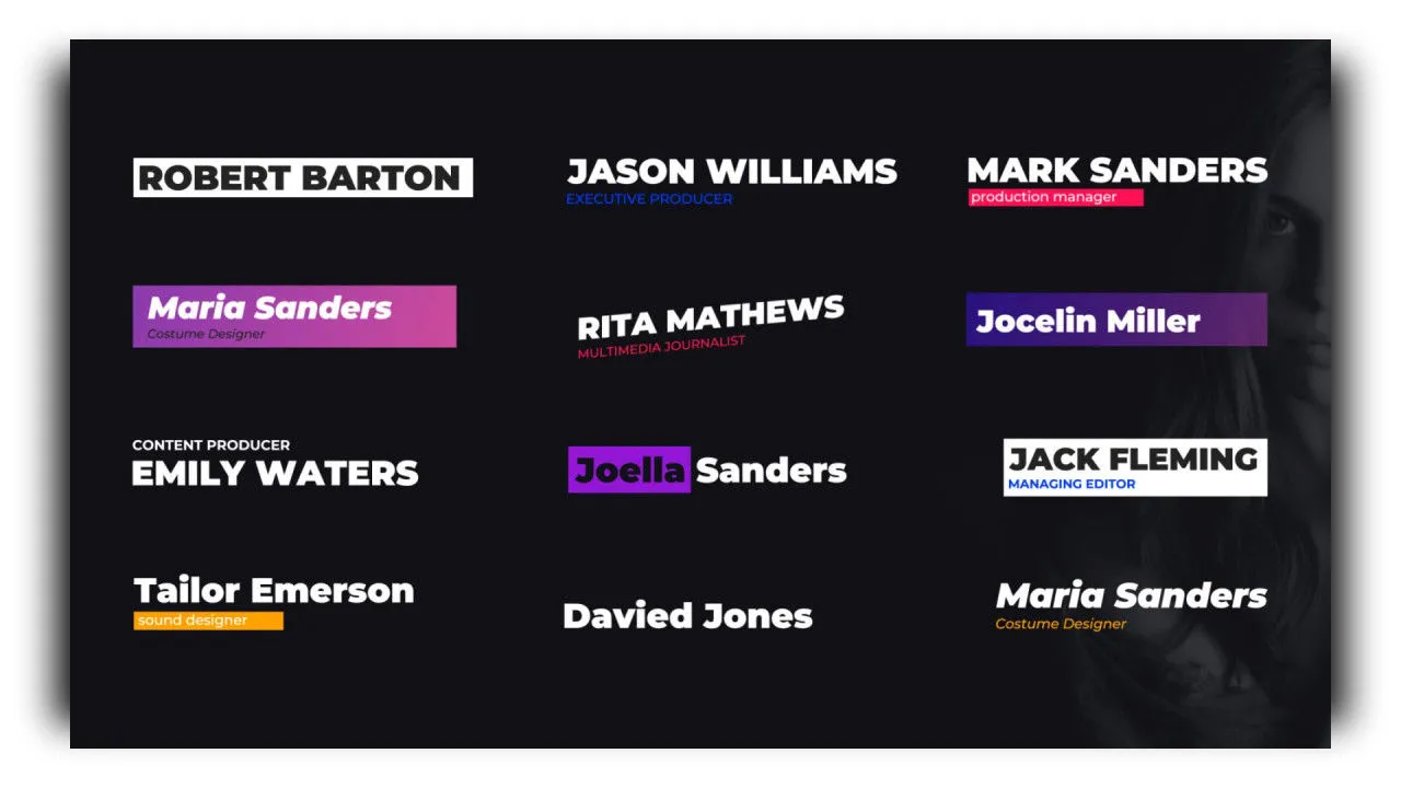 12个下三分之一商业演示全屏标题像素设计精选AE模板