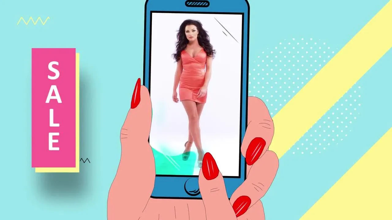 色彩鲜艳的波普艺术时尚介绍像素设计精选AE模板