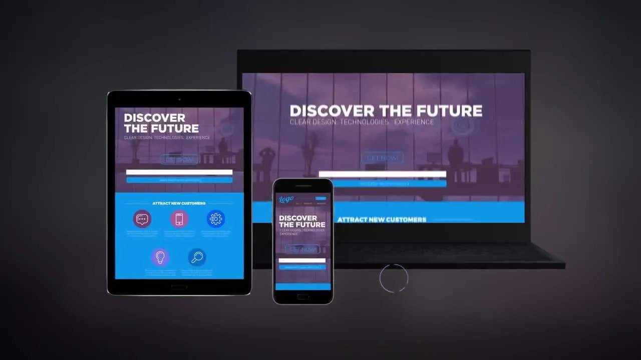 网站页面展示网页宣传视频像素设计精选AE模板