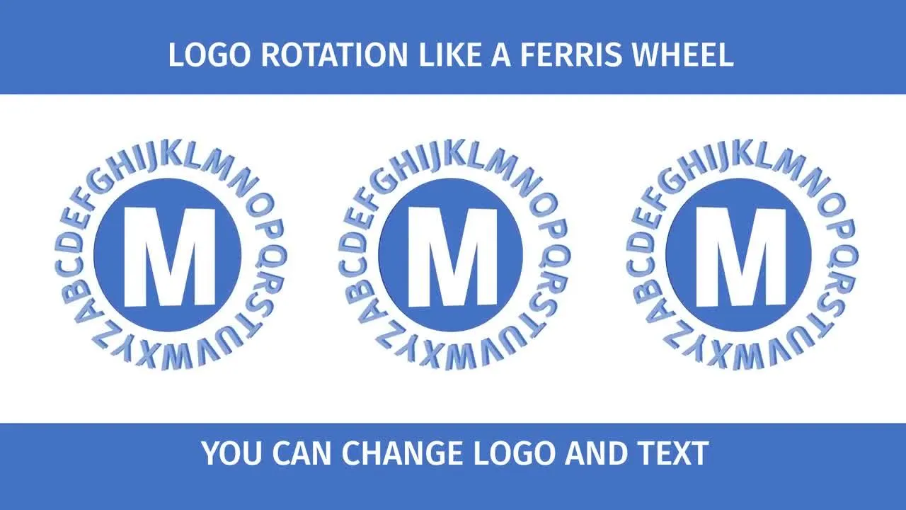动态的摩天轮徽标像素设计精选AE模板
