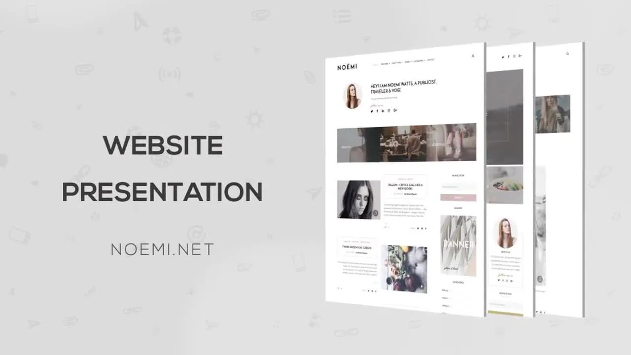 简洁清晰的网站展示宣传片头像素设计精选AE模板