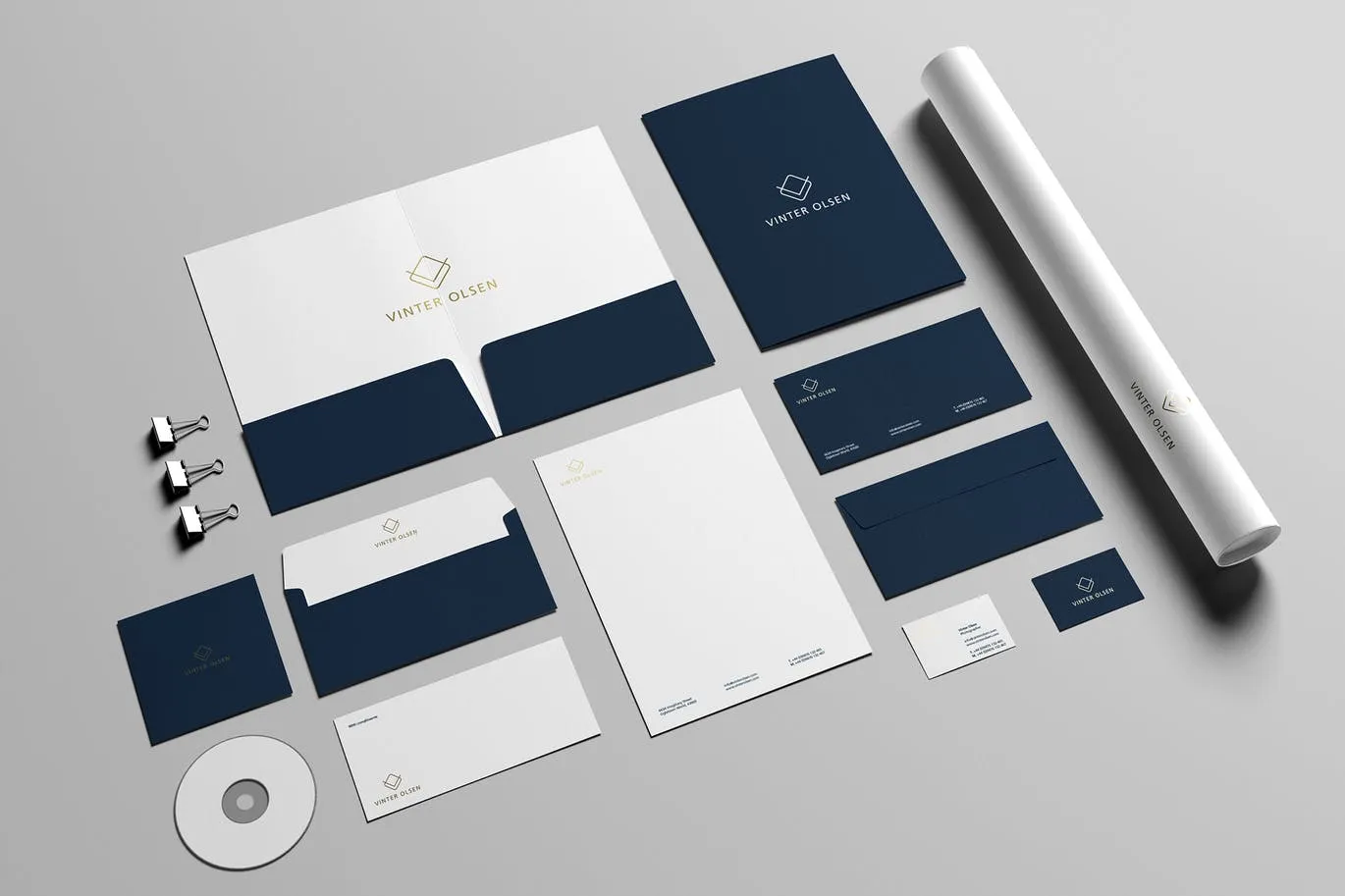 品牌VI设计预览办公用品标准套件像素设计精选模板v1 Stationery / Branding Mock-Up