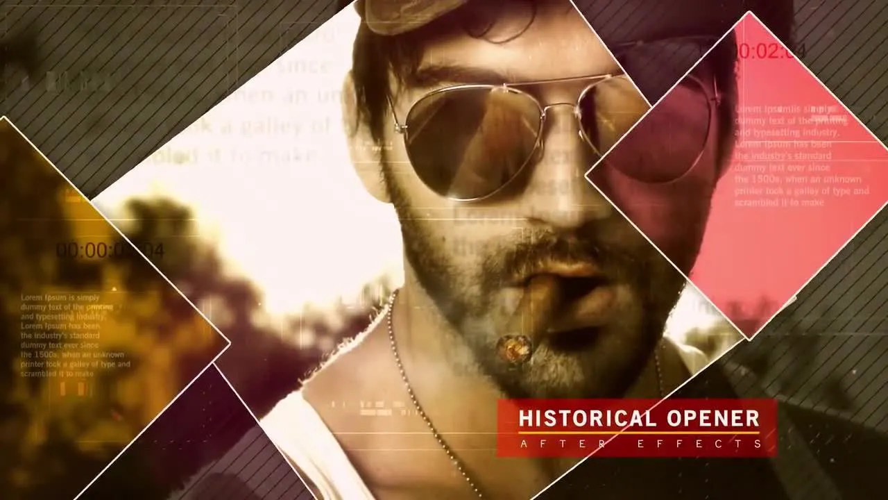 历史揭幕战照片展示像素设计精选AE模板